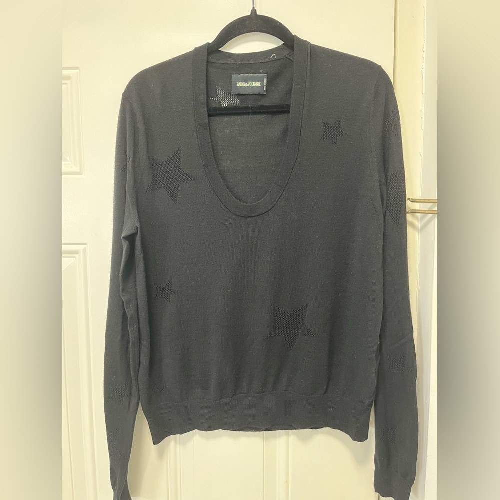 Zadig & Voltaire thin sweater with stars size M